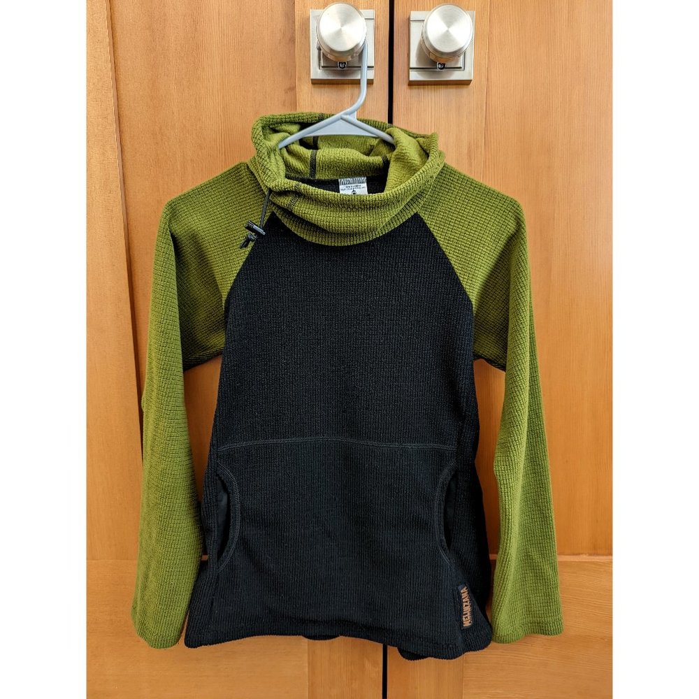 Melanzana Micro Grid Hoodie, Women's XS, "Turf" Green/Black